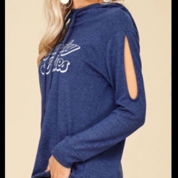 “Monday Blues” Graphic Hooded Sweatshirt - Picture 3 of 12
